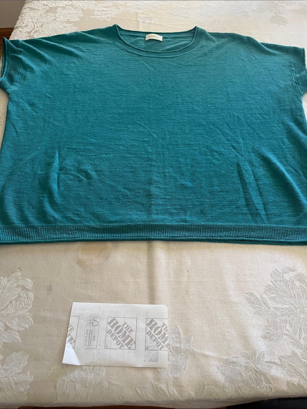 Poetry Teal Short-Sleeve Knit Tee